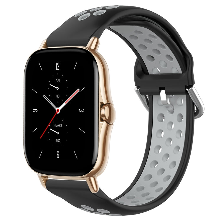 20mm Perforated Breathable Sports Silicone Watch Band, For Amazfit GTS 2