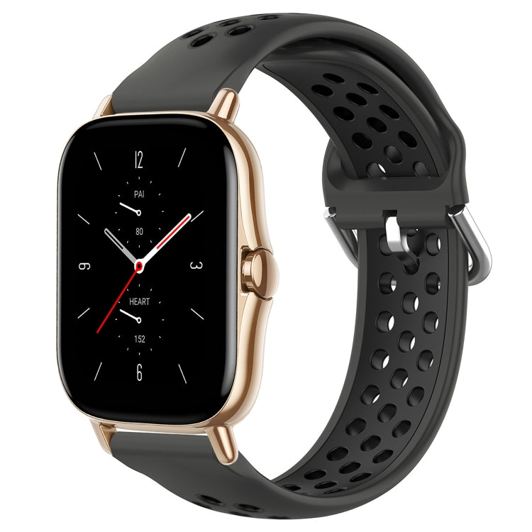 20mm Perforated Breathable Sports Silicone Watch Band, For Amazfit GTS 2