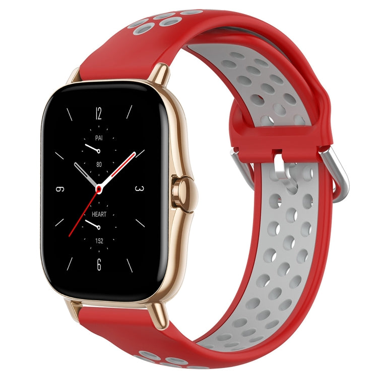 20mm Perforated Breathable Sports Silicone Watch Band, For Amazfit GTS 2
