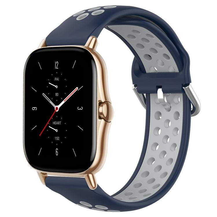 20mm Perforated Breathable Sports Silicone Watch Band, For Amazfit GTS 2
