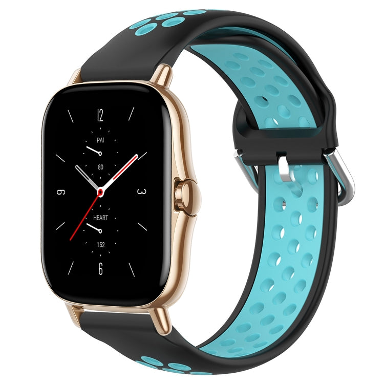 20mm Perforated Breathable Sports Silicone Watch Band, For Amazfit GTS 2
