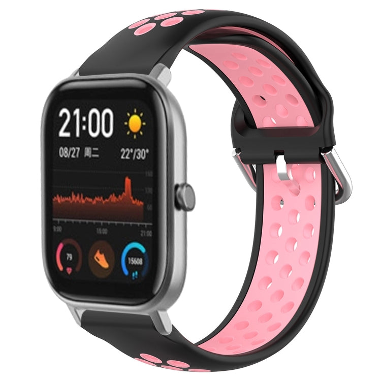 20mm Perforated Breathable Sports Silicone Watch Band, For Amazfit GTS