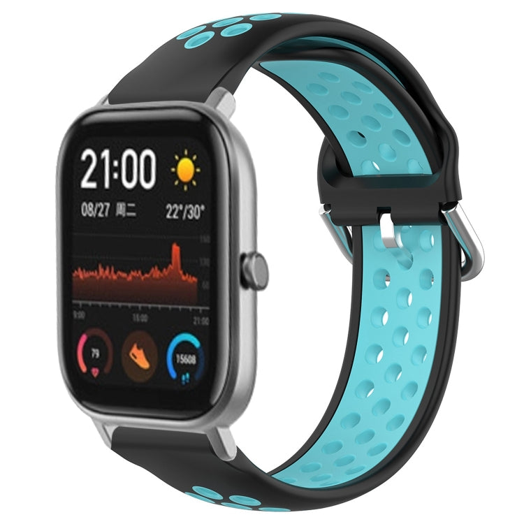20mm Perforated Breathable Sports Silicone Watch Band, For Amazfit GTS