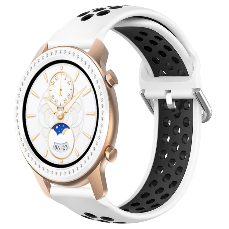 20mm Perforated Breathable Sports Silicone Watch Band, For Amazfit GTR 42MM