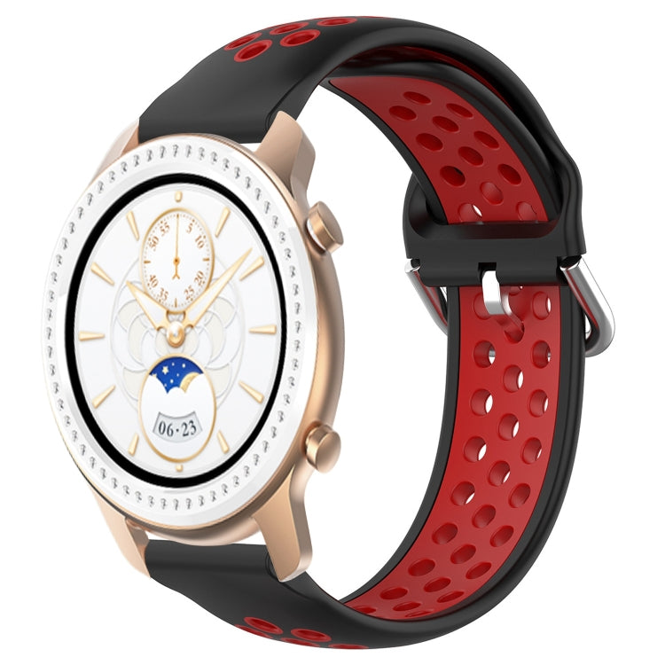 20mm Perforated Breathable Sports Silicone Watch Band, For Amazfit GTR 42MM