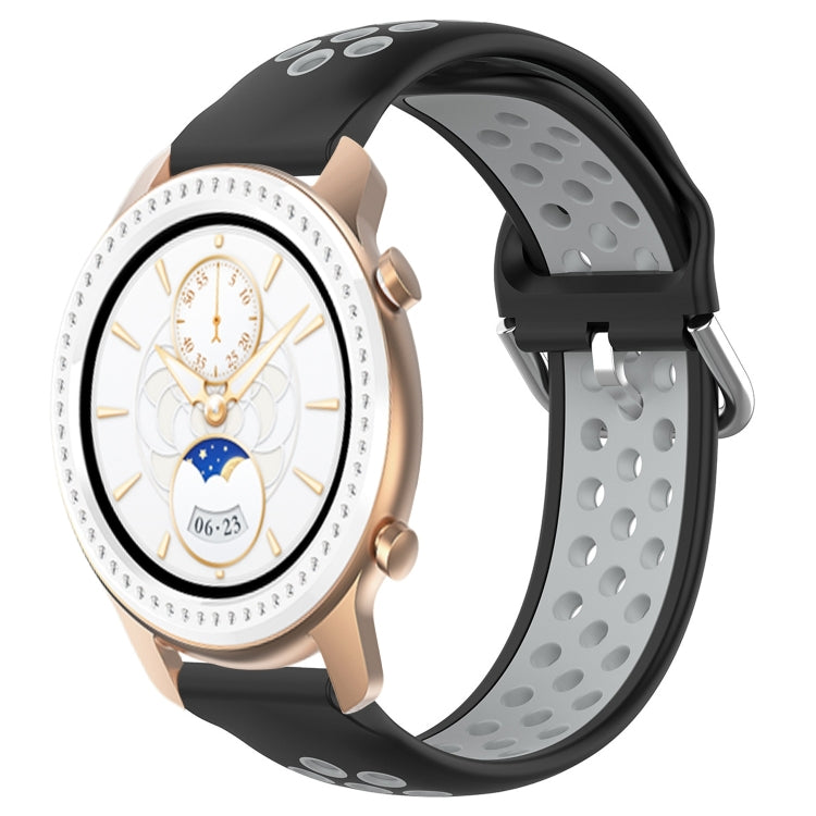 20mm Perforated Breathable Sports Silicone Watch Band, For Amazfit GTR 42MM