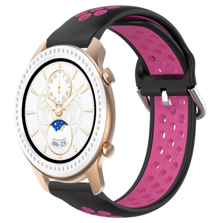 20mm Perforated Breathable Sports Silicone Watch Band, For Amazfit GTR 42MM