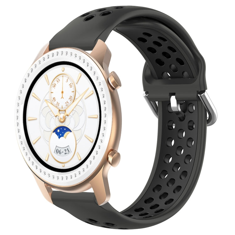 20mm Perforated Breathable Sports Silicone Watch Band, For Amazfit GTR 42MM