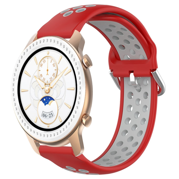 20mm Perforated Breathable Sports Silicone Watch Band, For Amazfit GTR 42MM