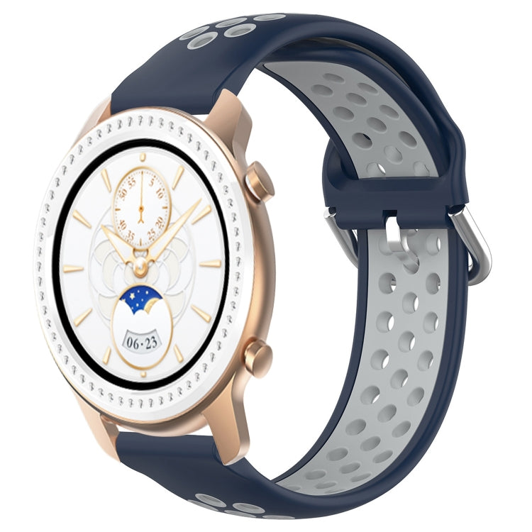 20mm Perforated Breathable Sports Silicone Watch Band, For Amazfit GTR 42MM