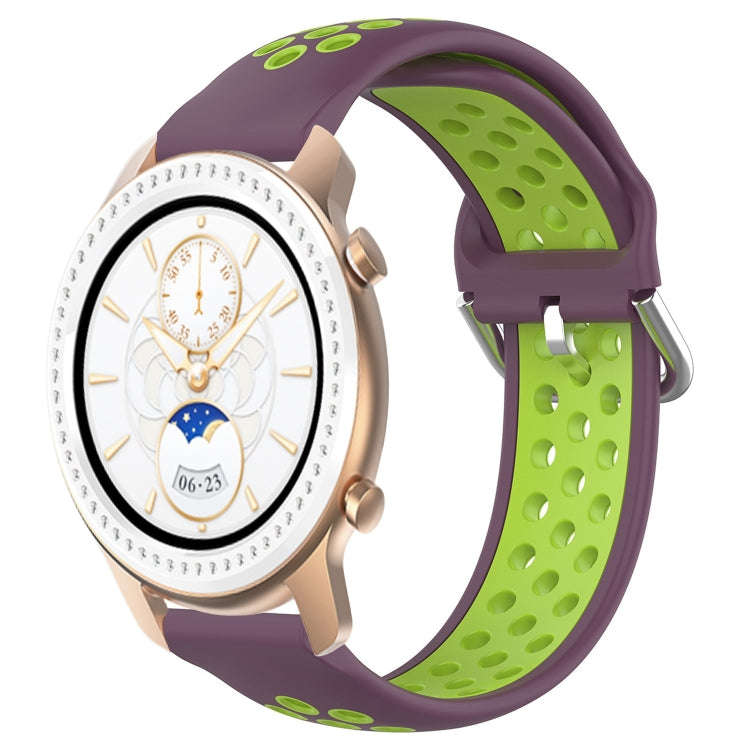 20mm Perforated Breathable Sports Silicone Watch Band, For Amazfit GTR 42MM