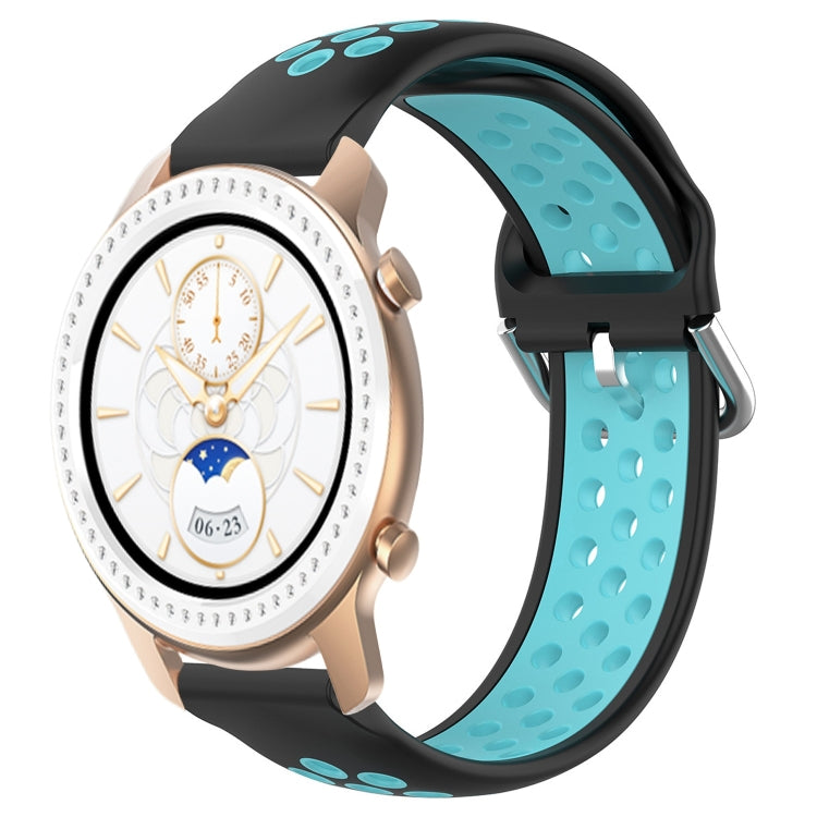 20mm Perforated Breathable Sports Silicone Watch Band, For Amazfit GTR 42MM