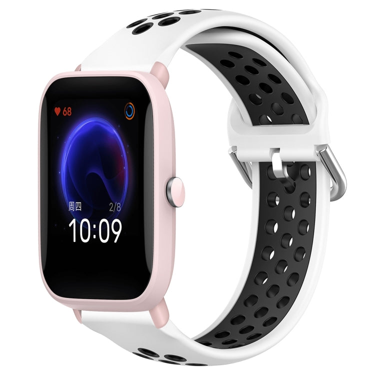 20mm Perforated Breathable Sports Silicone Watch Band, For Amazfit Pop Pro