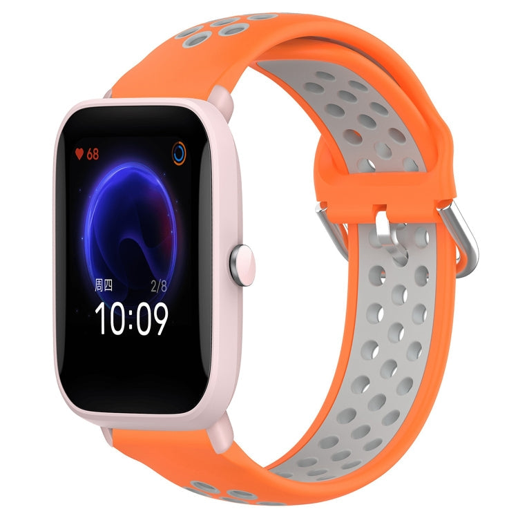 20mm Perforated Breathable Sports Silicone Watch Band, For Amazfit Pop Pro