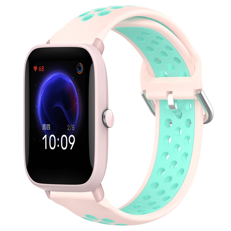 20mm Perforated Breathable Sports Silicone Watch Band, For Amazfit Pop Pro