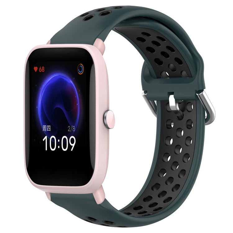 20mm Perforated Breathable Sports Silicone Watch Band, For Amazfit Pop Pro