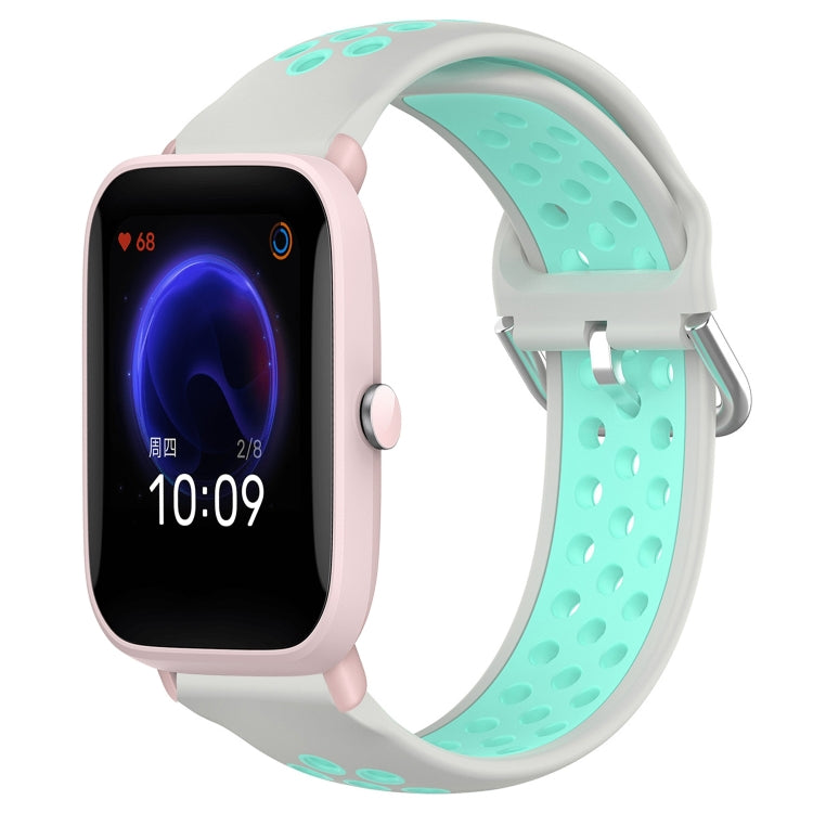 20mm Perforated Breathable Sports Silicone Watch Band, For Amazfit Pop Pro