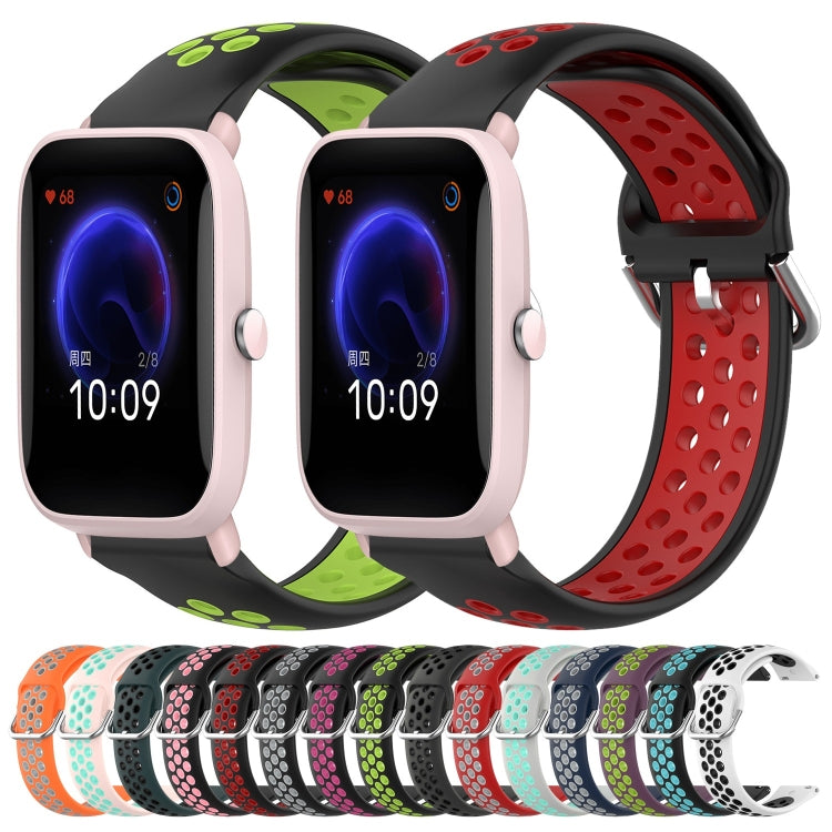 20mm Perforated Breathable Sports Silicone Watch Band, For Amazfit Pop Pro