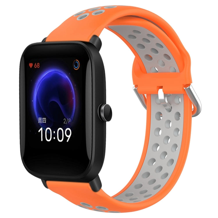 20mm Perforated Breathable Sports Silicone Watch Band, For Amazfit Pop