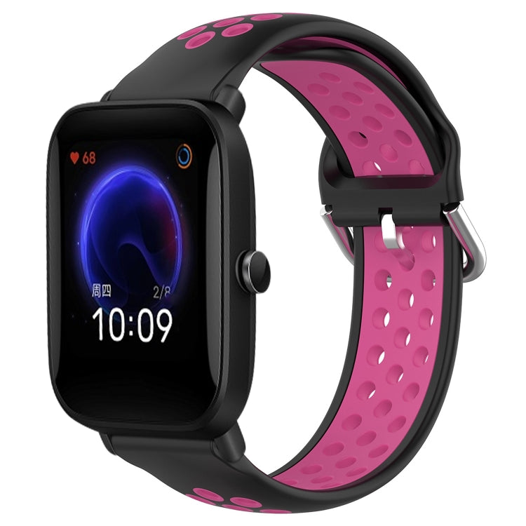 20mm Perforated Breathable Sports Silicone Watch Band, For Amazfit Pop