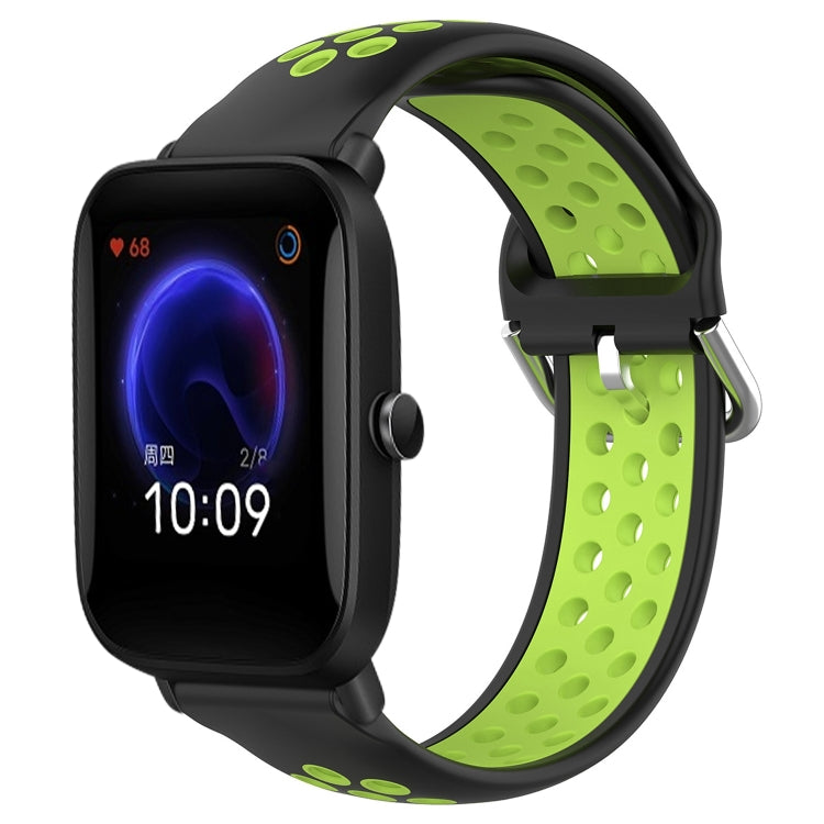 20mm Perforated Breathable Sports Silicone Watch Band, For Amazfit Pop