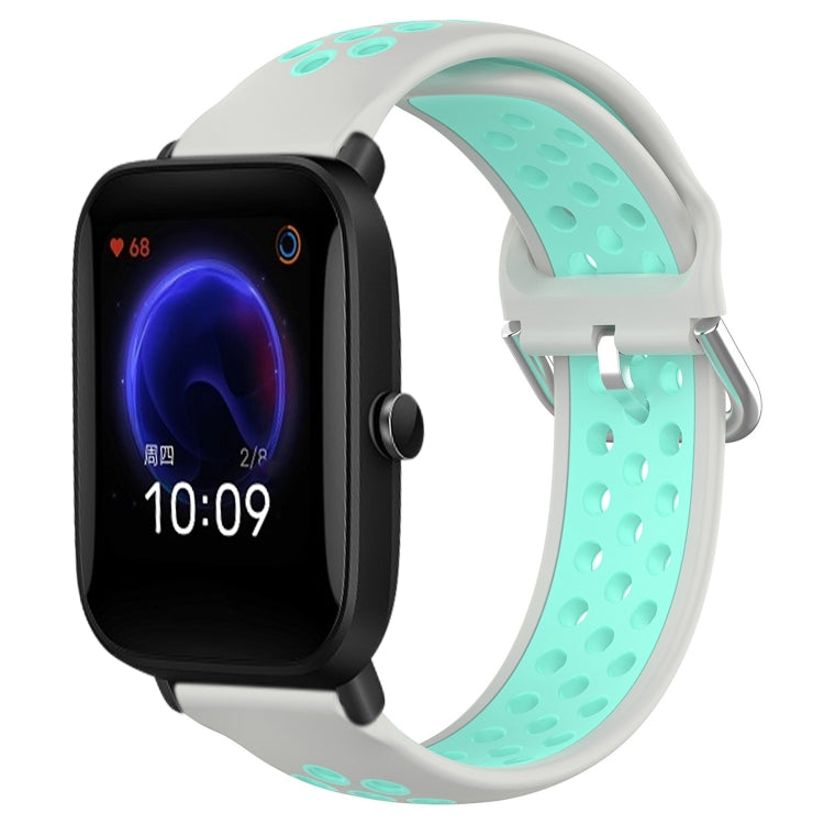 20mm Perforated Breathable Sports Silicone Watch Band, For Amazfit Pop