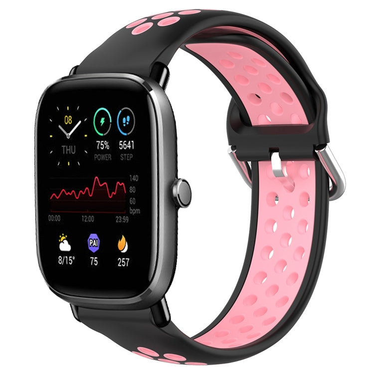 20mm Perforated Breathable Sports Silicone Watch Band, For Amazfit GTS 4 Mini
