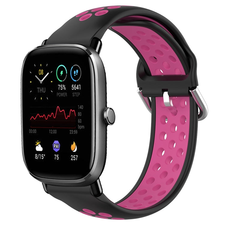 20mm Perforated Breathable Sports Silicone Watch Band, For Amazfit GTS 4 Mini