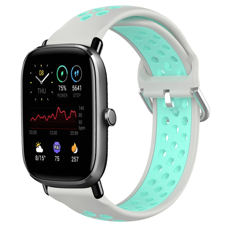 20mm Perforated Breathable Sports Silicone Watch Band, For Amazfit GTS 4 Mini