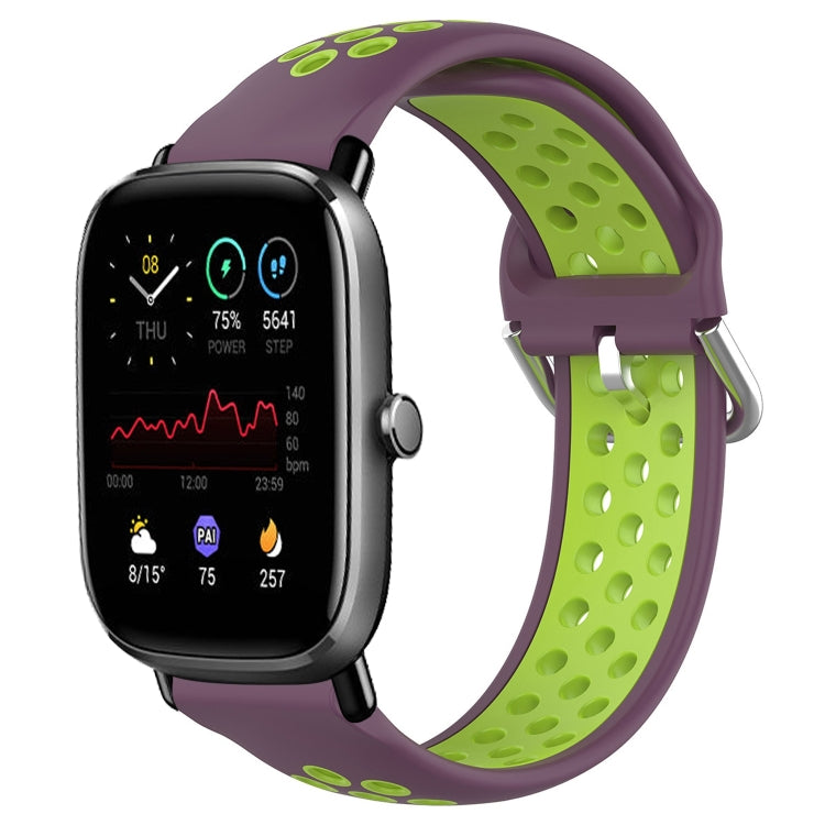 20mm Perforated Breathable Sports Silicone Watch Band, For Amazfit GTS 4 Mini