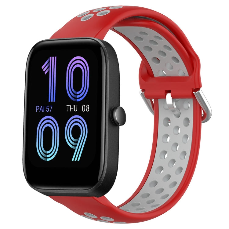 20mm Perforated Breathable Sports Silicone Watch Band, For Amazfit Bip3
