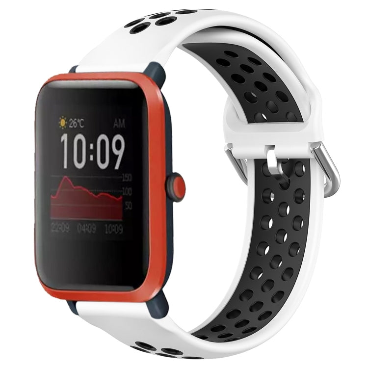 20mm Perforated Breathable Sports Silicone Watch Band, For Amazfit Bip 1S