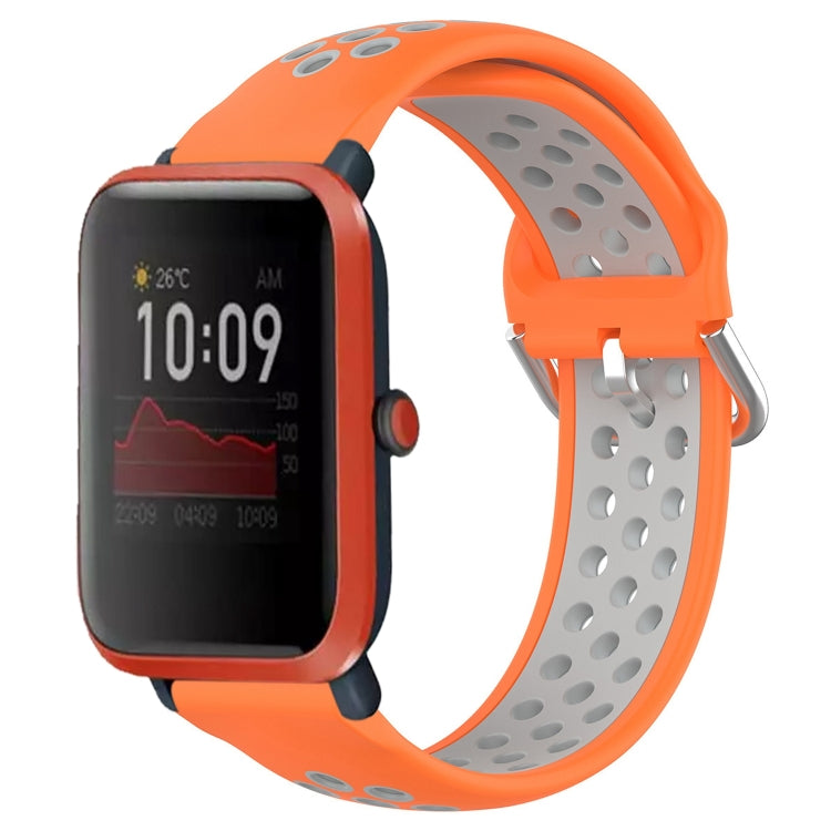 20mm Perforated Breathable Sports Silicone Watch Band, For Amazfit Bip 1S