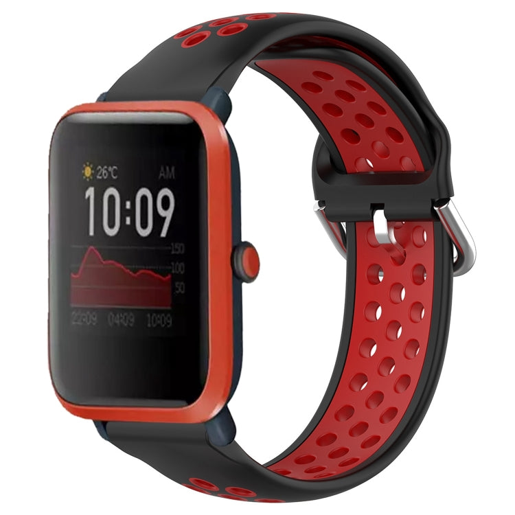 20mm Perforated Breathable Sports Silicone Watch Band, For Amazfit Bip 1S