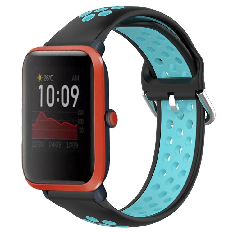 20mm Perforated Breathable Sports Silicone Watch Band, For Amazfit Bip 1S