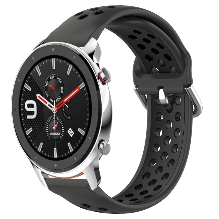 22mm Perforated Breathable Sports Silicone Watch Band, For Amazfit GTR 4