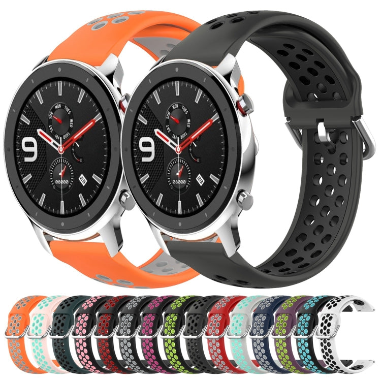 22mm Perforated Breathable Sports Silicone Watch Band, For Amazfit GTR 4 Pro