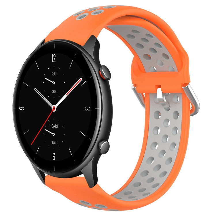 22mm Perforated Breathable Sports Silicone Watch Band, For Amazfit GTR 2e