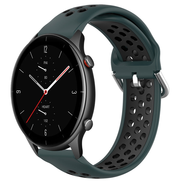 22mm Perforated Breathable Sports Silicone Watch Band, For Amazfit GTR 2e