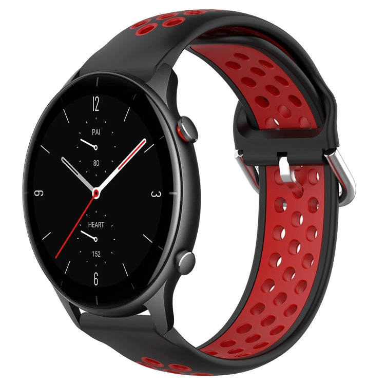 22mm Perforated Breathable Sports Silicone Watch Band, For Amazfit GTR 2e
