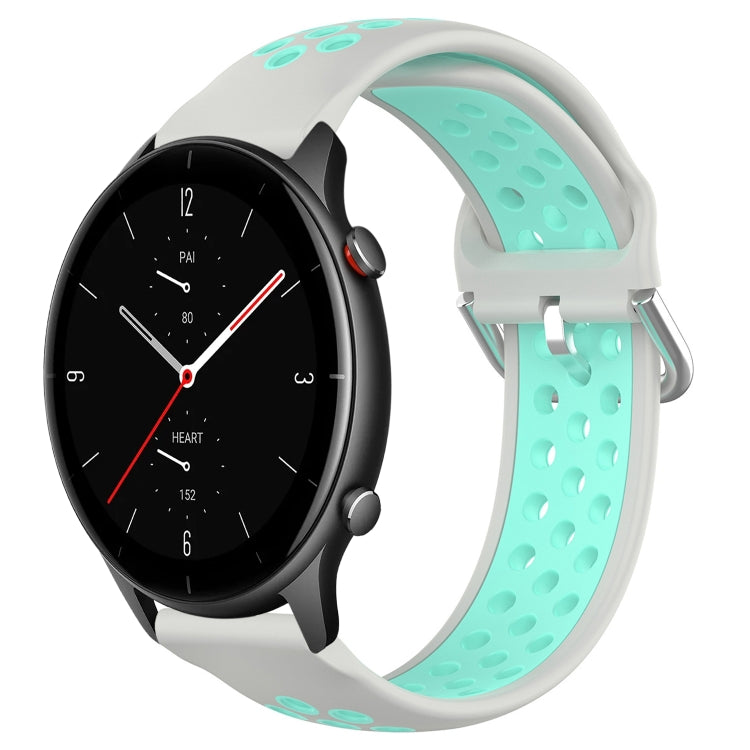 22mm Perforated Breathable Sports Silicone Watch Band, For Amazfit GTR 2e