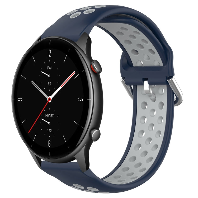 22mm Perforated Breathable Sports Silicone Watch Band, For Amazfit GTR 2e