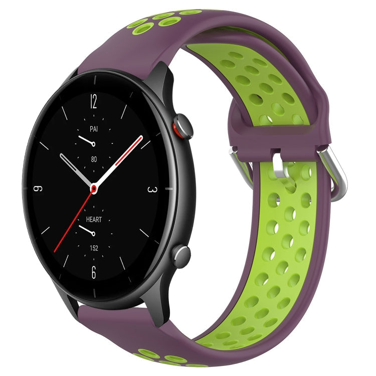 22mm Perforated Breathable Sports Silicone Watch Band, For Amazfit GTR 2e