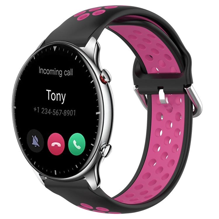 22mm Perforated Breathable Sports Silicone Watch Band, For Amazfit GTR 2