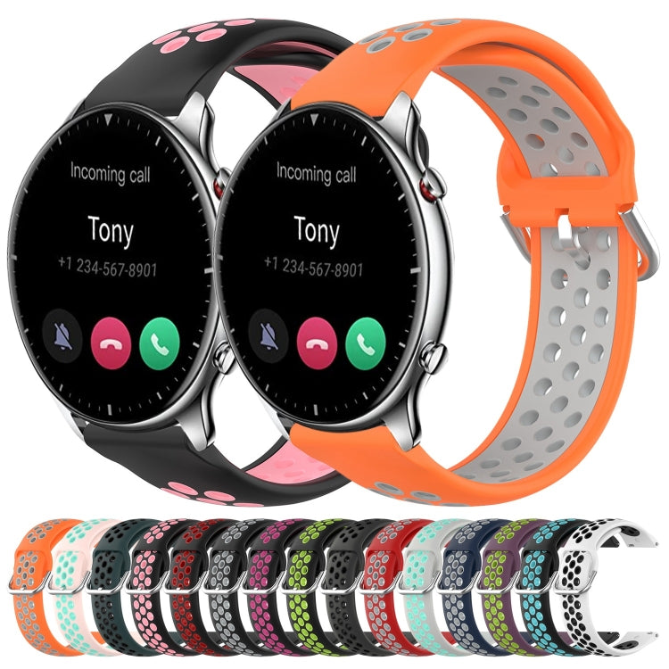 22mm Perforated Breathable Sports Silicone Watch Band, For Amazfit GTR 2