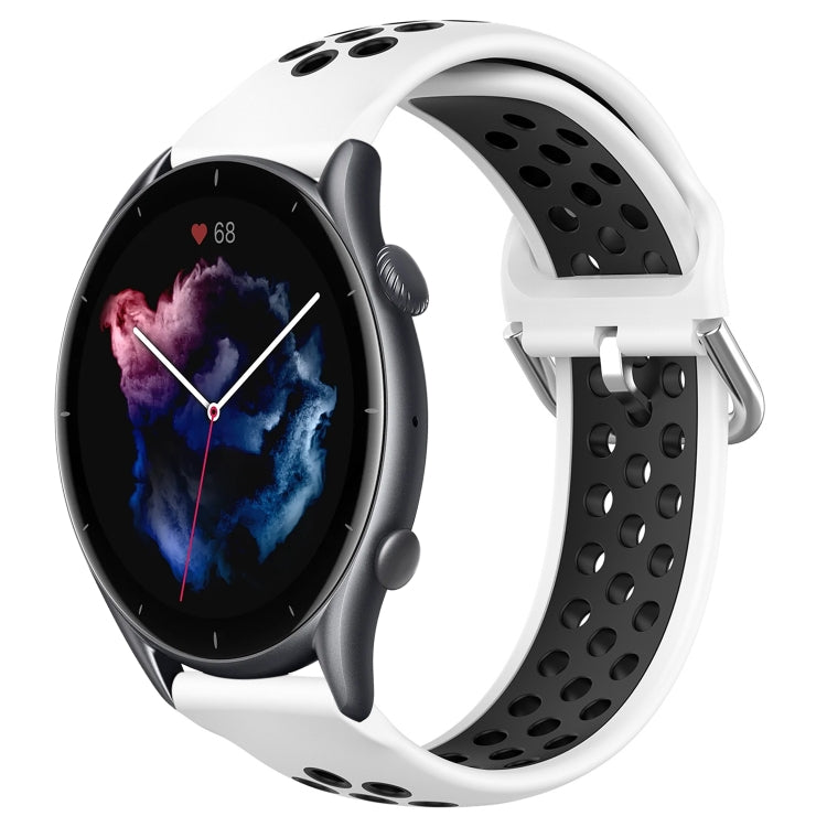22mm Perforated Breathable Sports Silicone Watch Band, For Amazfit 3