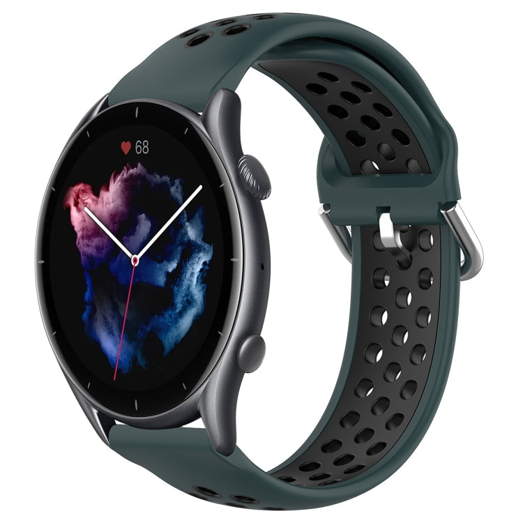 22mm Perforated Breathable Sports Silicone Watch Band, For Amazfit 3