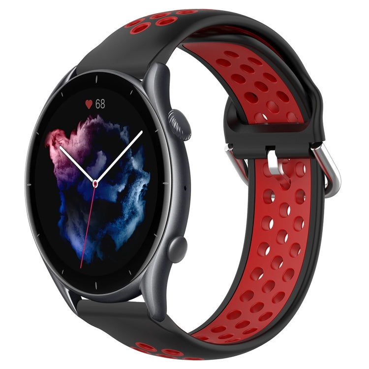 22mm Perforated Breathable Sports Silicone Watch Band, For Amazfit 3