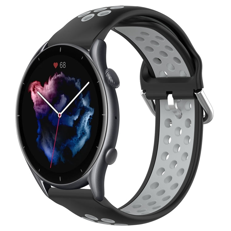 22mm Perforated Breathable Sports Silicone Watch Band, For Amazfit 3