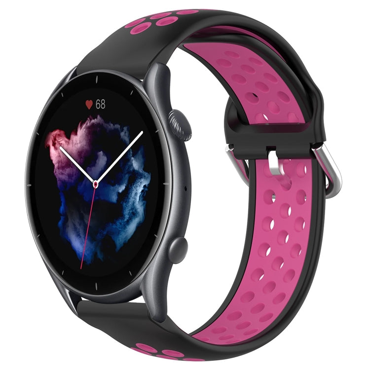 22mm Perforated Breathable Sports Silicone Watch Band, For Amazfit 3